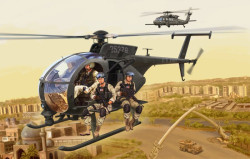 AH-6M, MH-6M Little Bird with 6 resin figures
