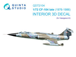 CF-104 late Interior 3D Decal