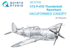 P-47D Thunderbolt Razorback vacuumed clear canopy (Tamiya)