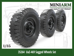 UаZ-469 Sagged wheel set (4pcs+extra )