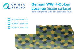 German WWI 4-Colour Lozenge (upper surface)