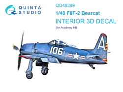 F8F-2 Bearcat 3D-Printed & coloured Interior on decal paper (Academy)