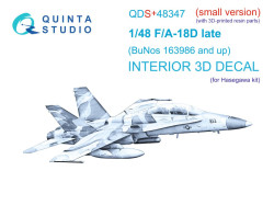 FA-18D late 3D-Printed & coloured Interior on decal paper (Hasegawa) (with 3D-printed resin part