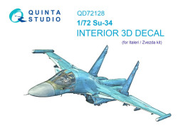 Su-34 3D-Printed & coloured Interior on decal paper (Italeri/Zvezda)
