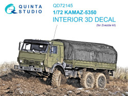 KAMAZ-5350 3D-Printed & coloured Interior on decal paper (Zvezda)