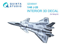 J-20 3D-Printed & coloured Interior on decal paper (Meng)