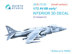 AV-8B early 3D-Printed & coloured Interior on decal paper (Hasegawa) (small version)