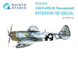 P-47D-25 Thunderbolt 3D-Printed & coloured Interior on decal paper (Miniart)