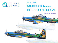EMB-312 Tucano 3D-Printed & coloured Interior on decal paper (Hobby Boss)