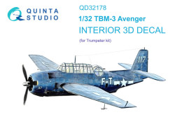 TBM-3 Avenger 3D-Printed & coloured Interior on decal paper (Trumpeter)