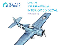 F4F-4 Wildcat 3D-Printed & coloured Interior on decal paper (Trumpeter)