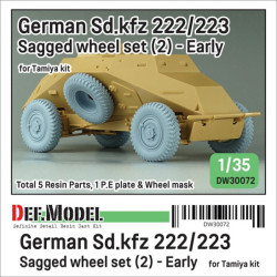 WWII GERMAN SD. KFZ. 222/223 SAGGED WHEEL SET EARLY