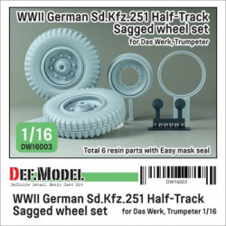 WWII GERMAN SD. KFZ. 251 HALF-TRACK FRONT SAGGED WHEEL SET