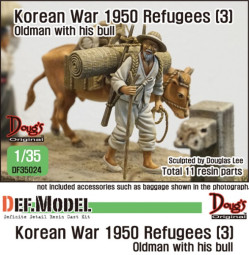 KOREAN WAR REFUSES OLD MAN WITH BULL