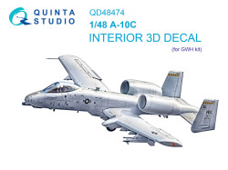 A-10C 3D-Printed & coloured Interior on decal paper (GWH)