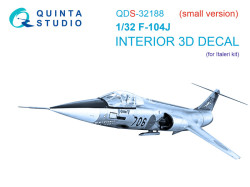 F-104J 3D-Printed & coloured Interior on decal paper (Italeri) (small version)