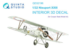 Nieuport XXIII 3D-Printed & coloured Interior on decal paper (CSM)