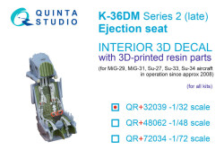 K-36DM Series2 (late) ejection seat (for MiG-29, MiG-31, Su-27, Su-33, Su-34 aircraft since 2008) (A