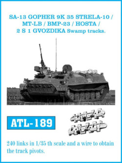SA-13 GOPHER 9 K 35 STRELA-10 / MT-LB / BMP-23 / HOSTA / 2 S 1 GVODZIKA Swamp tracks.
