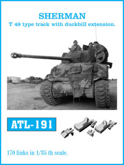 SHERMAN T-48 type track with duckbill extension.