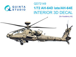 AH-64D late/AH-64E 3D-Printed & coloured Interior on decal paper (Academy)