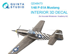 P-51A 3D-Printed & coloured Interior on decal paper (Accurate Miniatures/Academy)