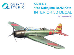 Nakajima B5N2 Kate 3D-Printed & coloured Interior on decal paper (Hasegawa)