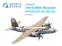 B-26B/C Marauder 3D-Printed & coloured Interior on decal paper (ICM)