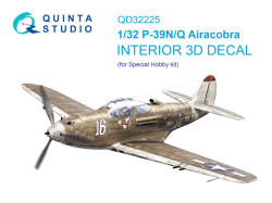 P-39Q/N Airacobra 3D-Printed & coloured Interior on decal paper (Special Hobby)