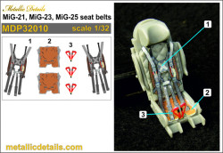 MiG-21, MiG-23, MiG-25 seat belts