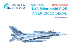 Mitsubishi F-2B 3D-Printed & coloured Interior on decal paper (Hasegawa) (small version)