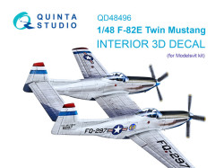 F-82E Twin Mustang 3D-Printed & coloured Interior on decal paper (Modelsvit)