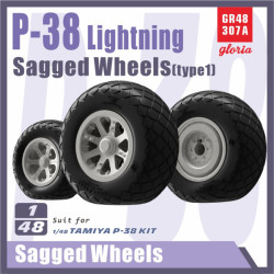 P-38 Lightning Sagged Wheels(Type 1)