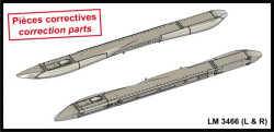 1x pair LM3466 wing tip pylons for Rafale (Late type)