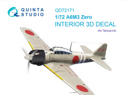 A6M3 Zero 3D-Printed & coloured Interior on decal paper (Tamiya)