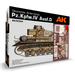 PZ.KPFW.IV AUSF.D AFRIKA KORPS +5 FIGURES GERMAN TANK CREW AFRIKA KORPS