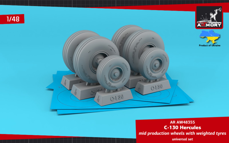 C-130 Hercules wheels w/ weighted tyres, mid type