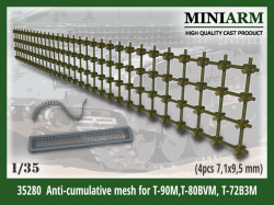 Anti-cumulative mesh for T-90M,T-80BVM, T-72B3M (4pcs 7,1x9,5 mm)