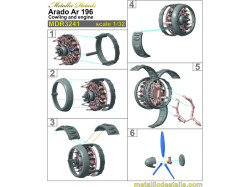 Arado Ar 196. Cowling and engine