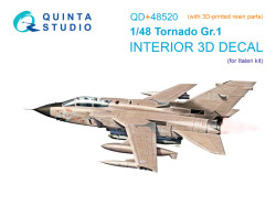 Tornado Gr.1 3D-Printed & coloured Interior on decal paper (Italeri) (with 3D-printed resin part