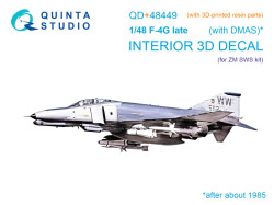 F-4G late 3D-Printed & coloured Interior on decal paper (Zoukei Mura SWS) (with 3D-printed resin