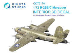 B-26B Marauder 3D-Printed & coloured Interior on decal paper (Hasegawa/Eduard/Hobby2000)