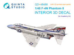 F-4N Phantom II 3D-Printed & coloured Interior on decal paper (Academy) (with 3D-printed resin parts