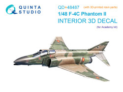 F-4C Phantom II 3D-Printed & coloured Interior on decal paper (Academy) (with 3D-printed resin parts