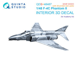 F-4C Phantom II 3D-Printed & coloured Interior on decal paper (Academy) (Small version) (with 3D-pri