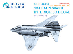 F-4J Phantom II 3D-Printed & coloured Interior on decal paper (Academy) (Small version) (with 3D-pri