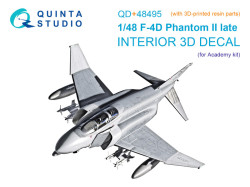 F-4D late Phantom II 3D-Printed & coloured Interior on decal paper (Academy) (with 3D-printed resin 