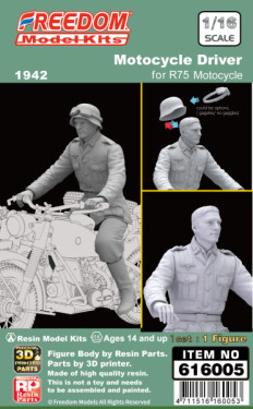 WW II GERMAN MOTORCYCLE DRIVER (FOR R75)