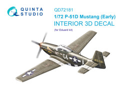 P-51D Mustang Early 3D-Printed & coloured Interior on decal paper (Eduard)