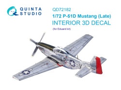 P-51D Mustang Late 3D-Printed & coloured Interior on decal paper (Eduard)